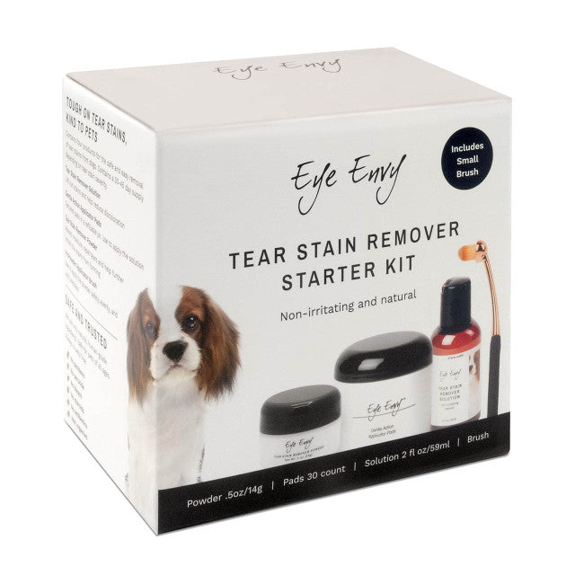 Eye Envy - Tear Stain Remover Starter Kit with Pro Powder Brush for dogs