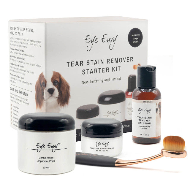 Eye Envy - Tear Stain Remover Starter Kit with Pro Powder Brush for dogs