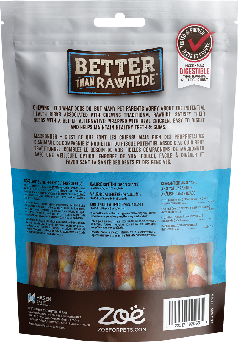 ZOE - Rawhide Free Twists Treats for Dogs - BBQ Chicken