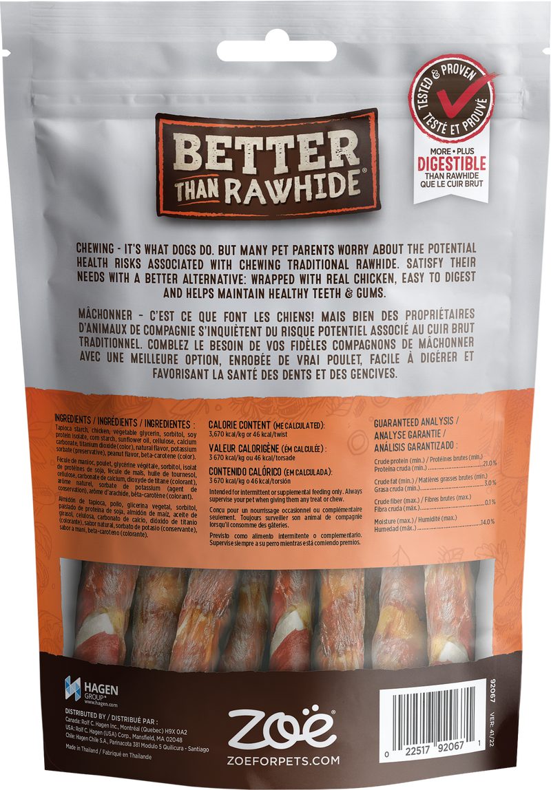 ZOE - Rawhide Free Twists Treats for Dogs - Peanut Butter Flavour