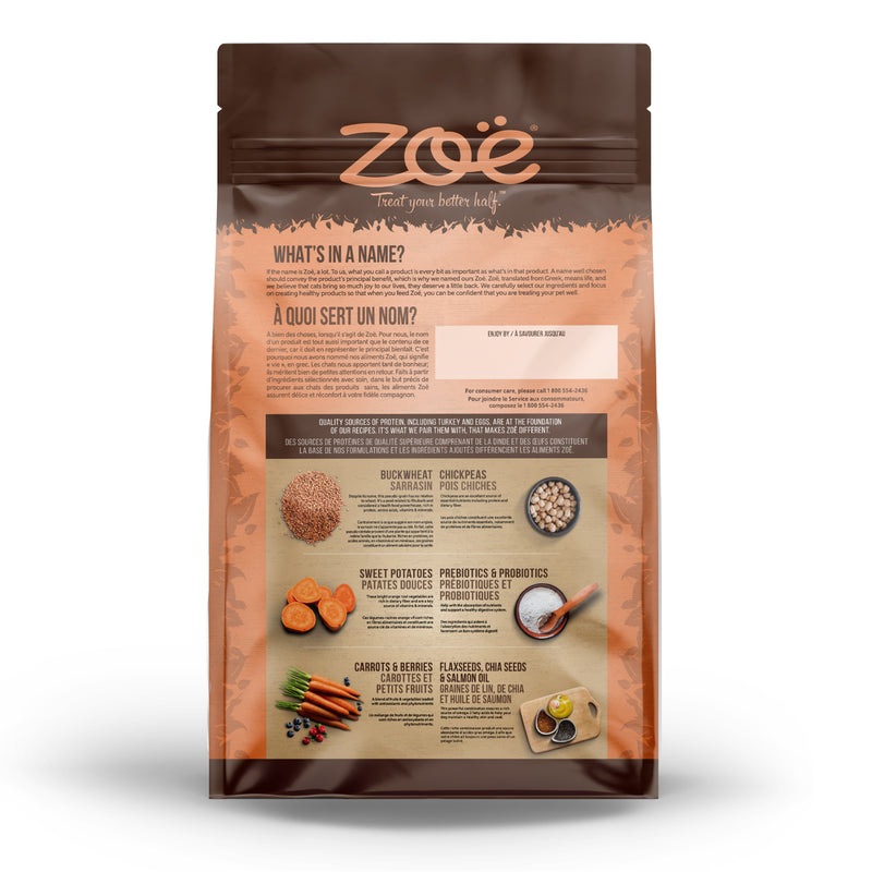 ZOE - Medium Breed Adult Dry Dog Food - Turkey, Chickpea & Sweet Potato, 5kg