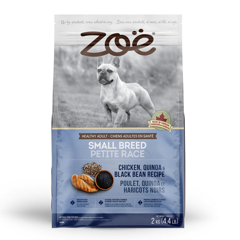 ZOE - Small Breed Adult Dog Dry Food - Chicken, Quinoa & Black Bean, 2kg