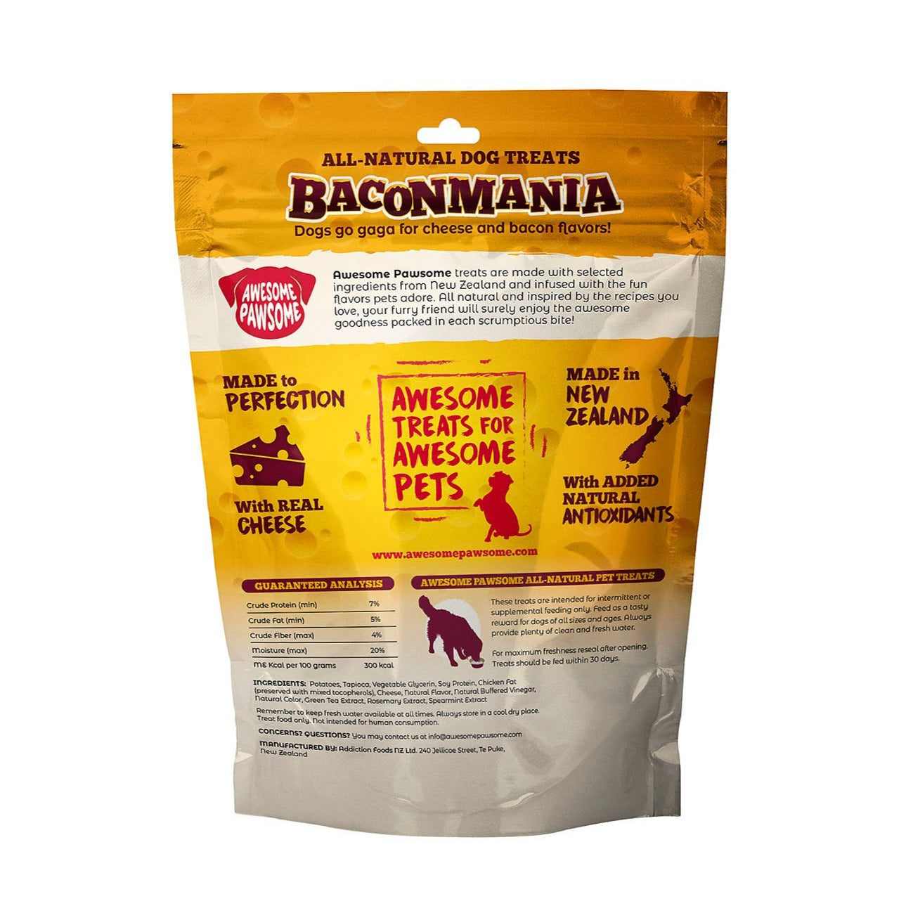 Awesome Pawsome - Baconmania All-Natural Grain-Free Dog Treats, 85g