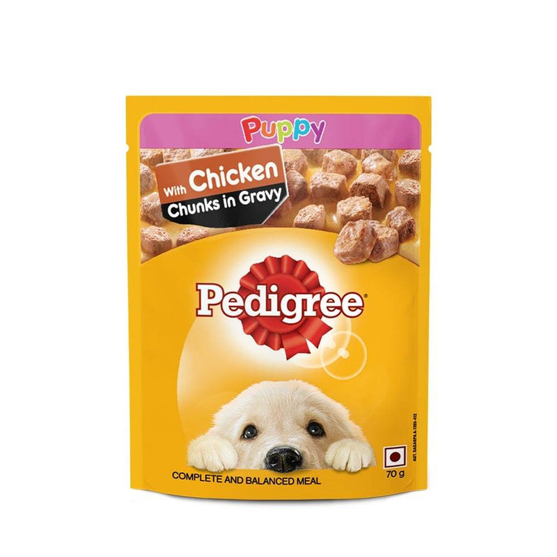 Pedigree - Chicken Chunks in Gravy - Wet Food For Puppy - 70gm