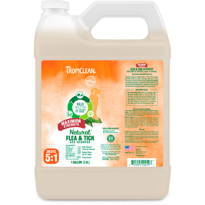 Tropiclean - Natural Flea & Tick Shampoo, Maximum Strength