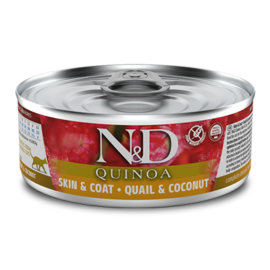 Farmina N&D Quinoa, Skin and Coat, Quail, Adult - Cat Wet Food, 80g