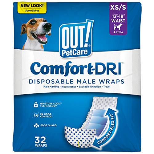 OUT! - Disposable Male Dog Diapers XS-S