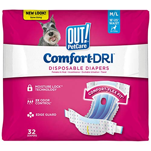 OUT! - Disposable Female Dog Diapers - XS-S, M-L