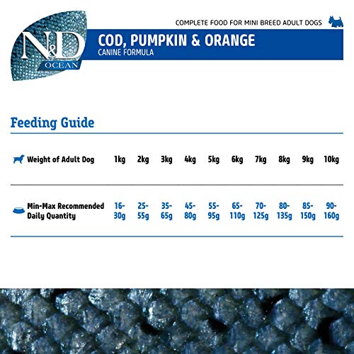 FARMINA N&D - Ocean - Codfish Pumpkin and Orange - Dry Dog Food - Grain Free - Adult Mini Breed