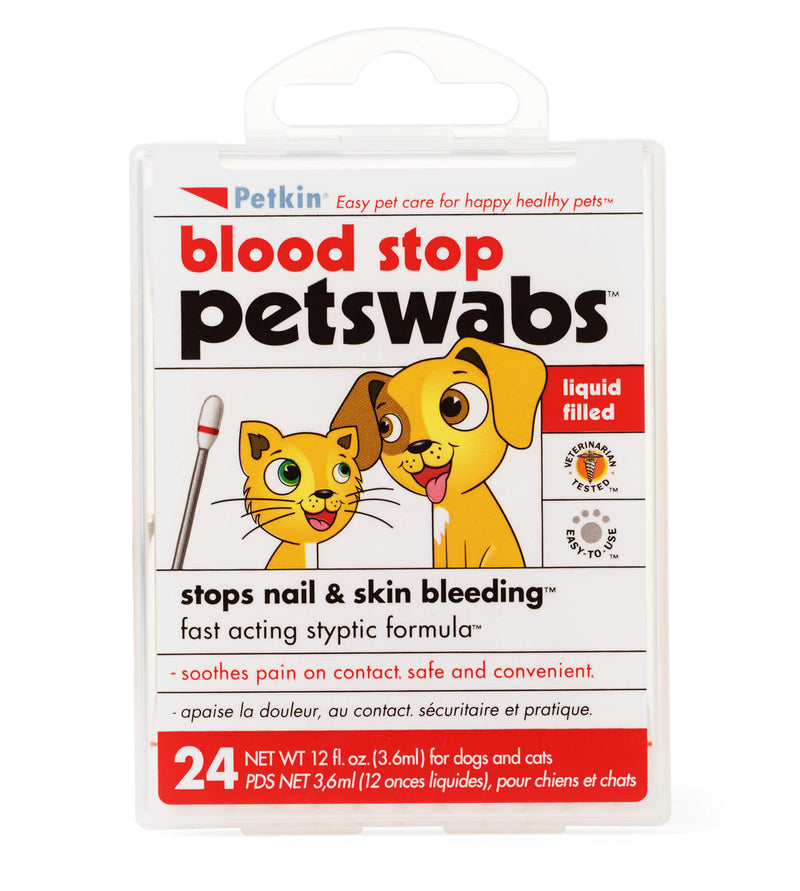 Petkin - Blood Stop Petswabs, 24 swabs