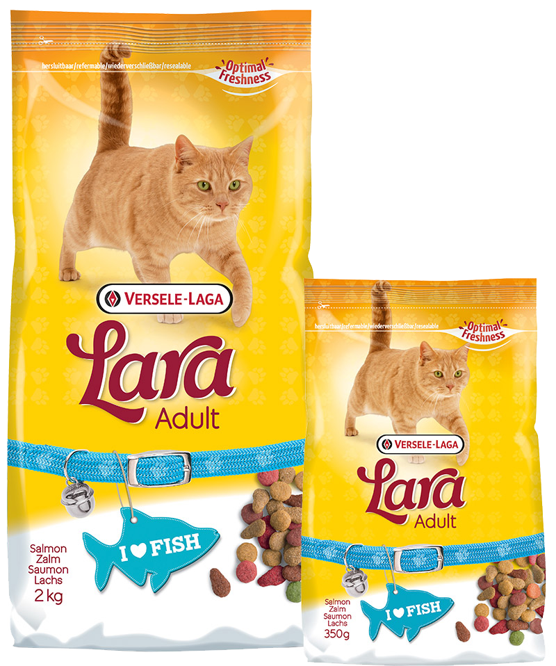 Lara - Salmon - dry adult cat food - 350g, 2kg