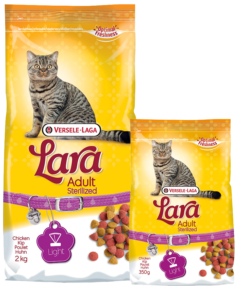 Lara - Sterilized - dry adult cat food - 350g, 2kg
