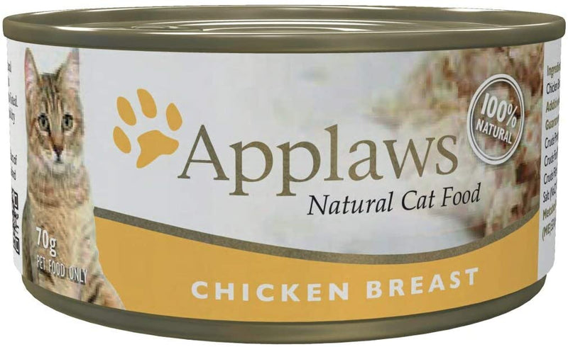 Applaws Cat Wet Food 70g Chicken Breast in Broth (Pack of 24)