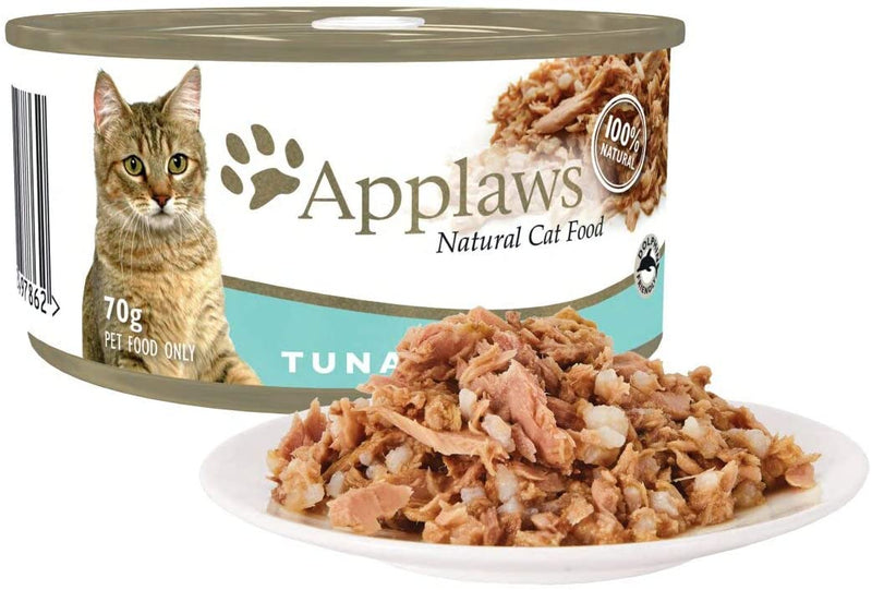 Applaws Cat Wet Food 70g Tuna Fillet in Broth (Pack of 24)