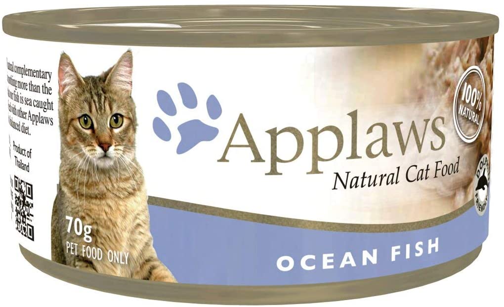 Applaws Cat Wet Food 70g Ocean Fish in Broth (Pack of 24)