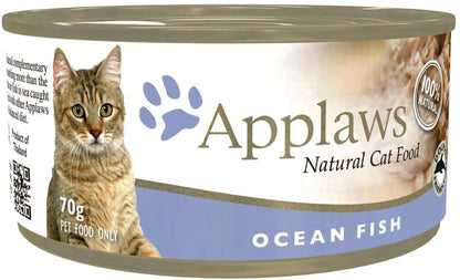 Applaws Cat Wet Food 70g Ocean Fish in Broth (Pack of 24)