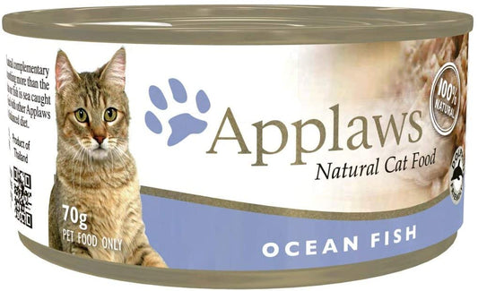 Applaws Cat Wet Food 70g Ocean Fish in Broth (Pack of 24)