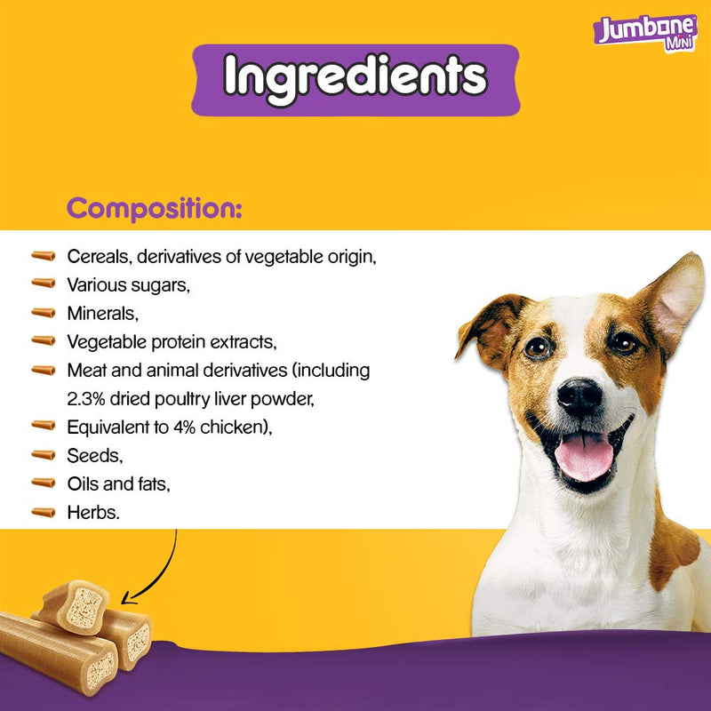 Pedigree - Jumbone Mini - Chicken & Lamb - Treats For Adult Dogs - (4 Treats)