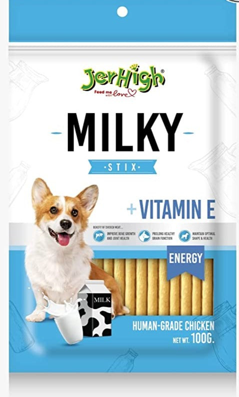 Jerhigh - Milky Stix Dog treats - 100g