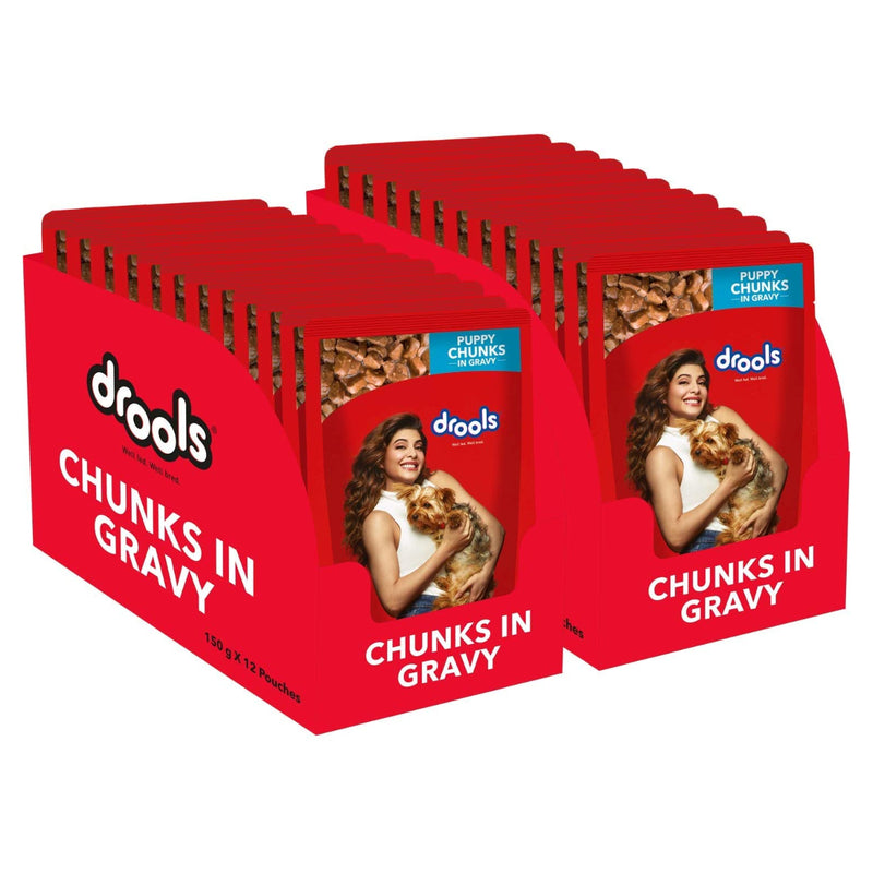 Drools - Real Chicken and Chicken Liver Chunks in Gravy - Wet Food For Puppy - 150g