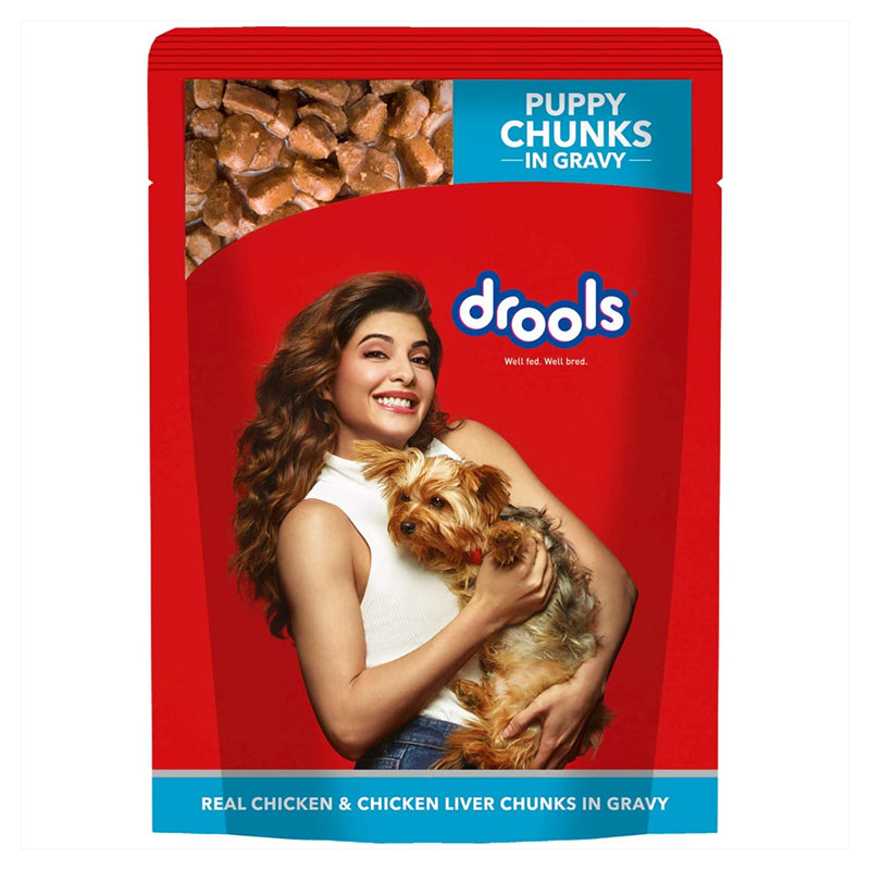 Drools - Real Chicken and Chicken Liver Chunks in Gravy - Wet Food For Puppy - 150g