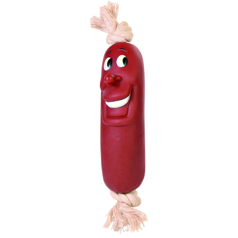 TRIXIE - Sausages on a Rope - Vinyl - Soundless - Toys for Dog (Red, 11 cm)