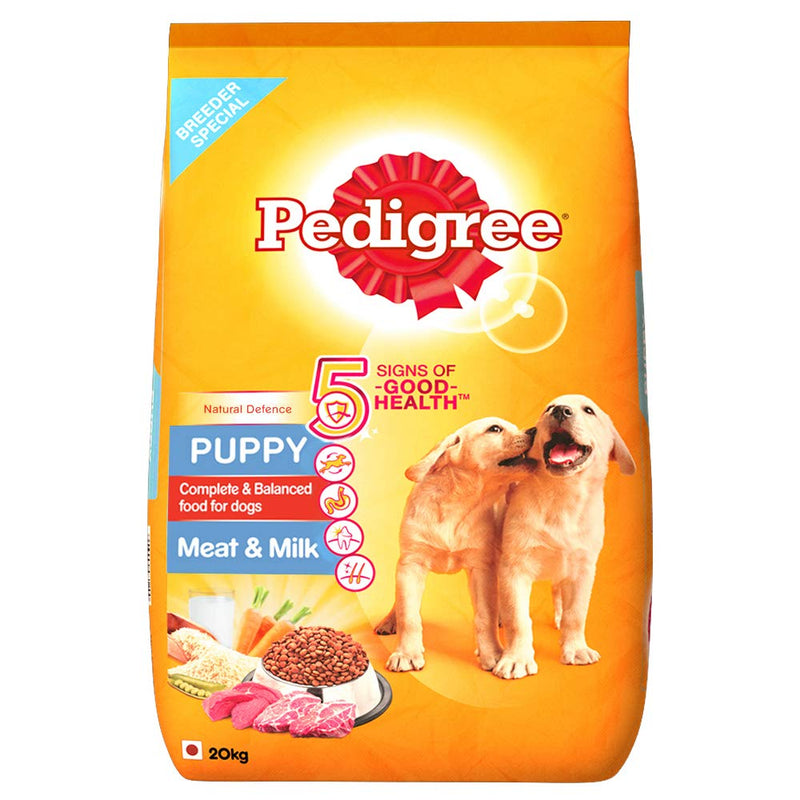 Pedigree - Meat and Milk - Dry Dog Food For Puppy - 20Kg