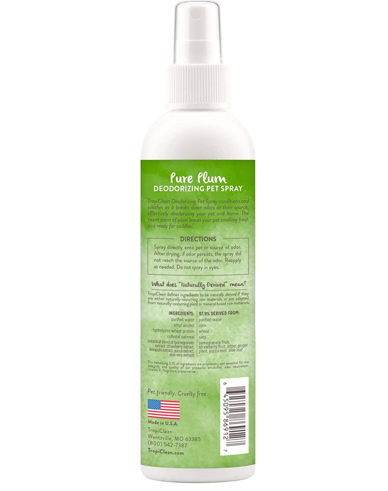 Tropiclean - Pure Plum Deodorizing Pet Spray, 236 ml