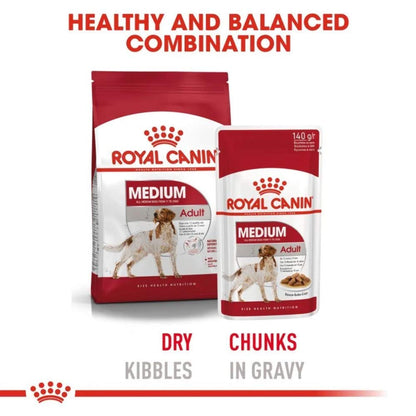 Royal Canin - Wet Dog Food - Medium Adult - 140g X 10 Pouches