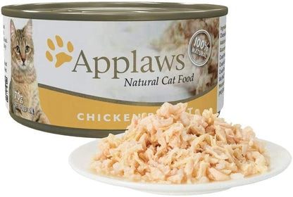 Applaws Cat Wet Food 70g Chicken Breast in Broth (Pack of 24)