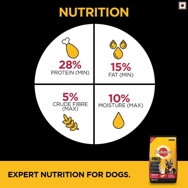 Pedigree PRO - Expert Nutrition Active - Dry Dog Food For Adult Large Breed Dogs(18 Months Onwards)