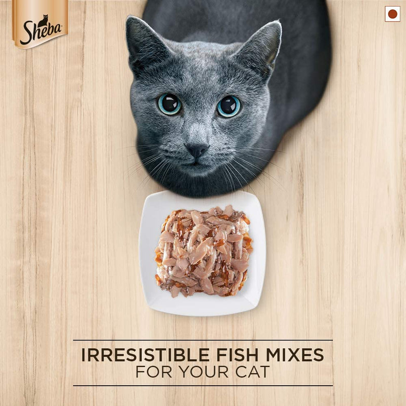 Sheba - Rich Premium Fish with Dry Bonito Flake - Wet Food For Cat - 35 g