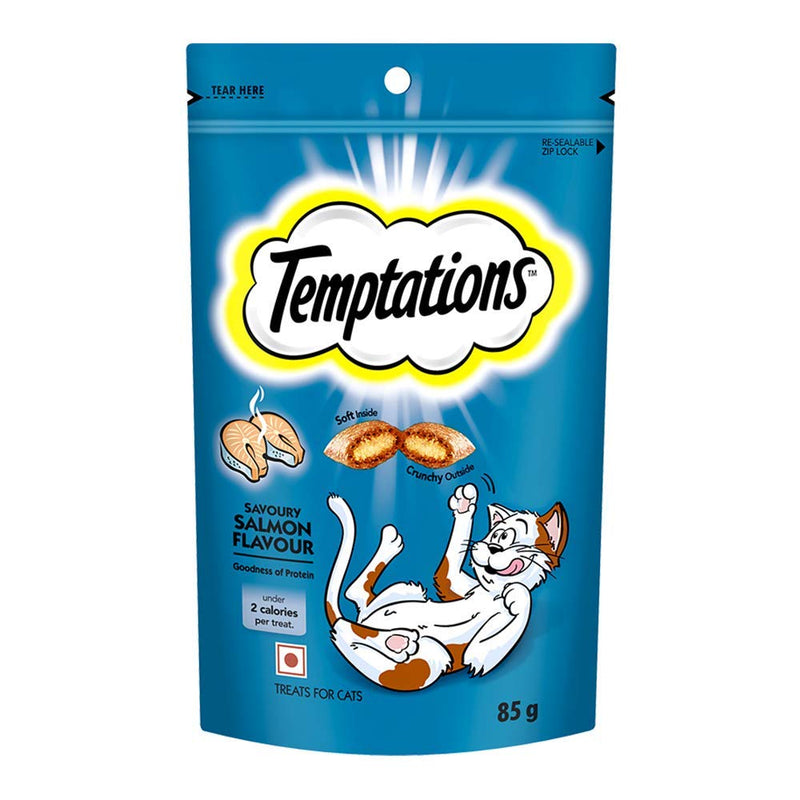 Temptations - Savoury Salmon Flavour, Cat Treat - 85g