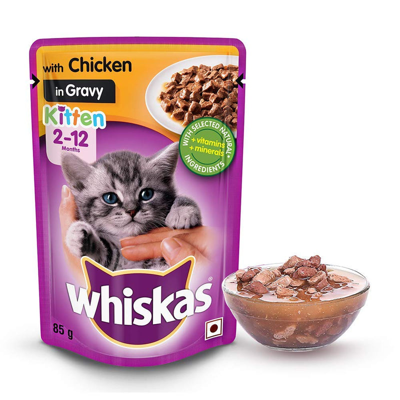 Whiskas - Chicken in Gravy - Wet Food For Kitten - 85gm
