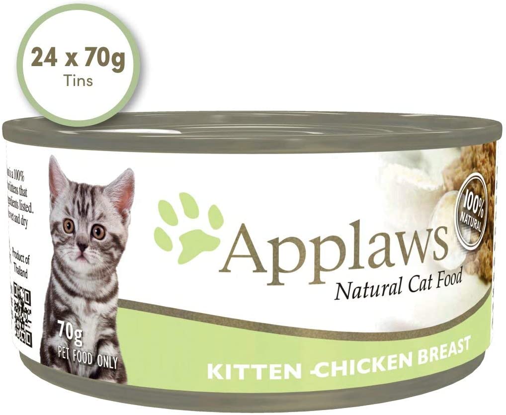 Applaws Kitten Wet Food 70g Chicken Breast in Broth (Pack of 24)