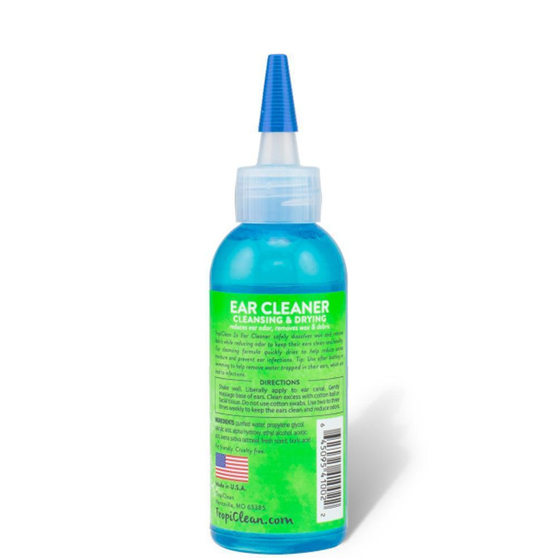 Tropiclean - Dual Action Ear Cleaner for Pets, 118 ml