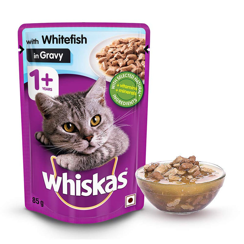 Whiskas - Whitefish in Gravy - Wet Food For Adult Cat 85gm