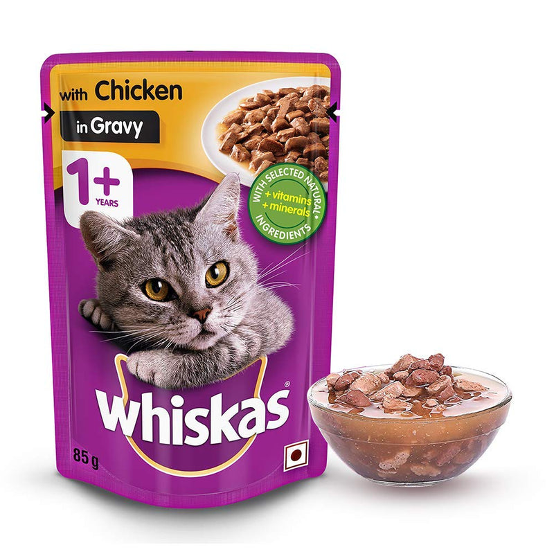 Whiskas - Chicken in Gravy -  Adult (+1 year) Wet Cat Food,