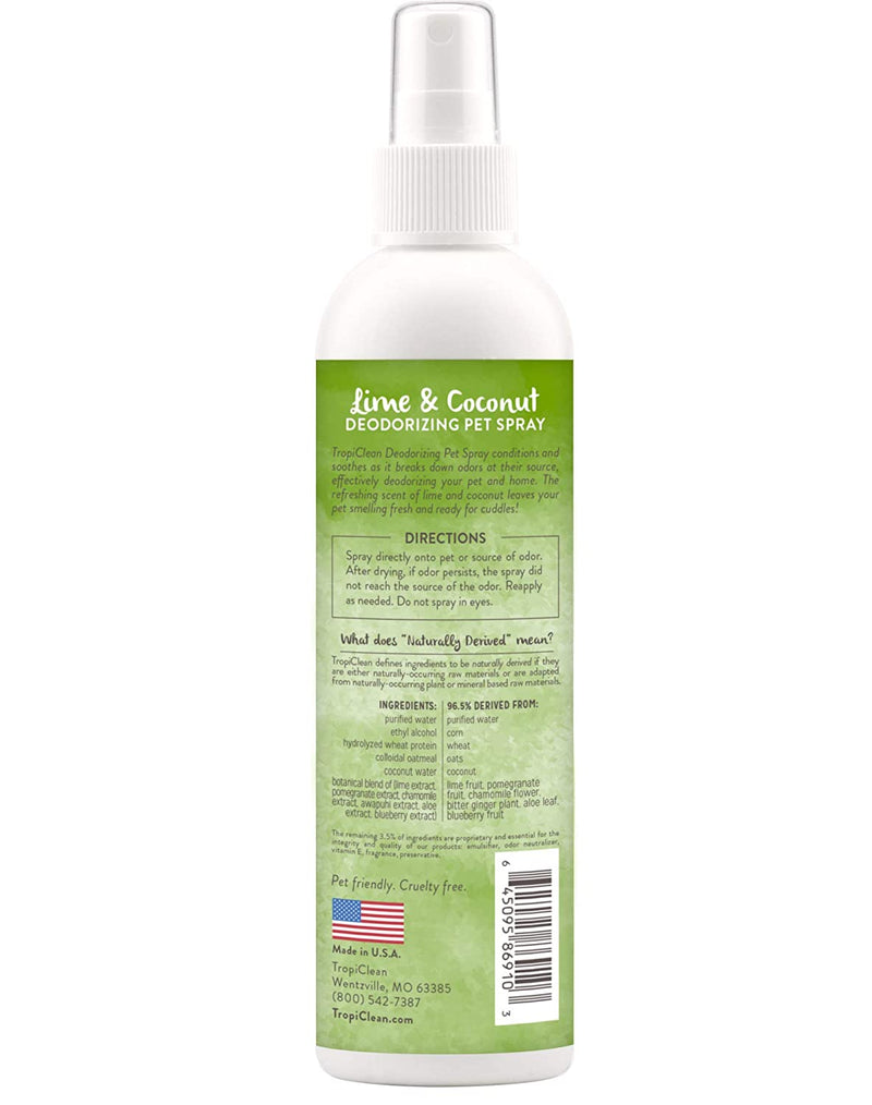 Tropiclean - Lime & Coconut Deodorizing Pet Spray, 236 ml