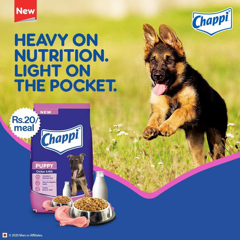 Chappi Puppy Dry Dog Food, Chicken & Milk, 3 kg