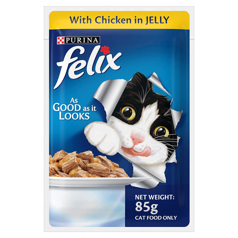 PURINA - Felix - with chicken in jelly - Adult - cat wet food - 85g