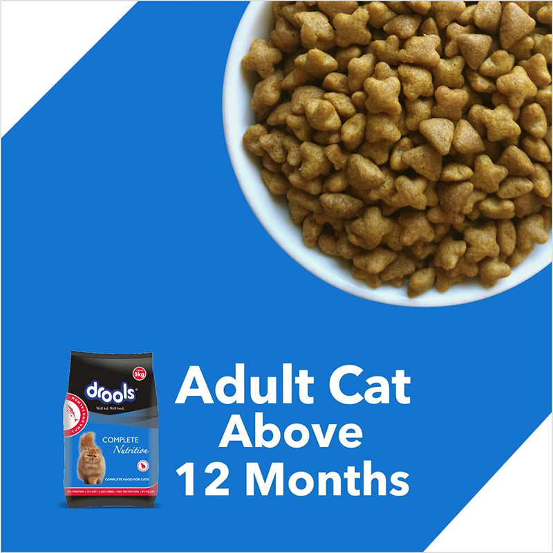 Drools - Tuna & Salmon - Dry Food For Adult(+1 year) Cat - 3kg (15% Extra Free Inside*Limited Stock), 7Kg