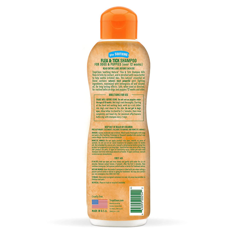 Tropiclean - Natural Flea & Tick Shampoo, Plus Soothing