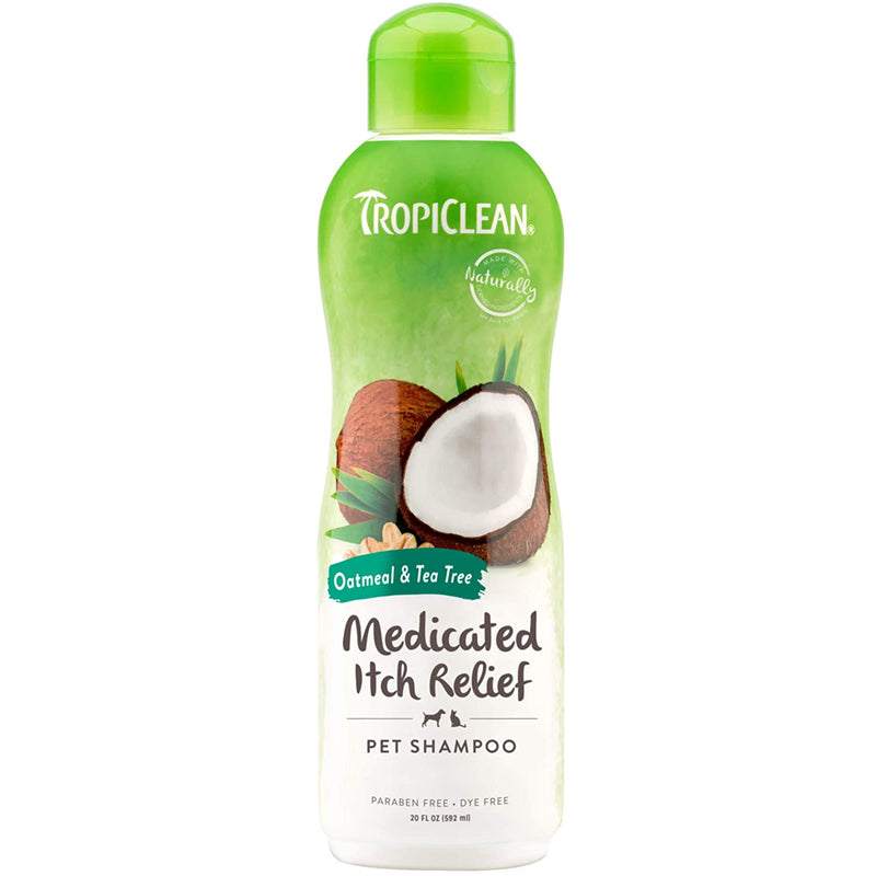 Tropiclean - Oatmeal & Tea Tree Shampoo, Medicated Itch Relief, 355 ml