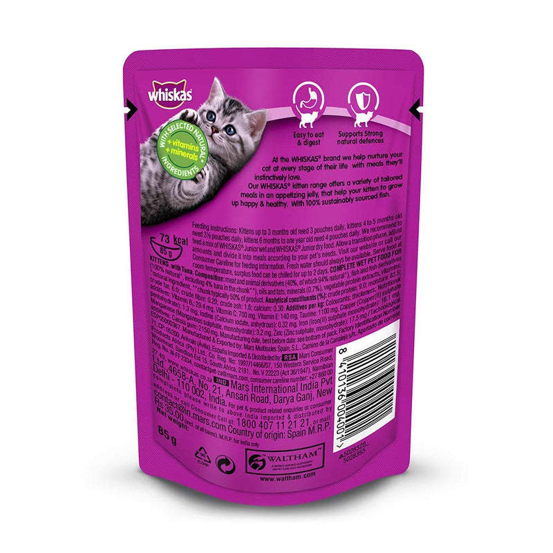 Whiskas - Tuna in Jelly - Wet Food For Kitten - 85gm