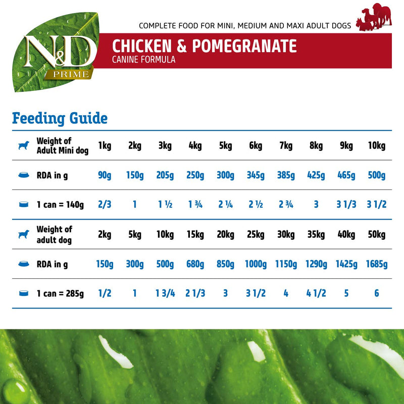 FARMINA - N&D - Chicken & Pomegranate- Adult - Grain free - Wet Dog Food - 285g