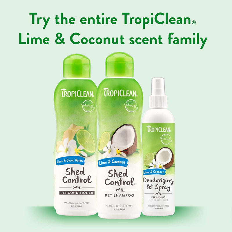 Tropiclean - Lime & Coconut Shampoo, Shed Control, 355 ml