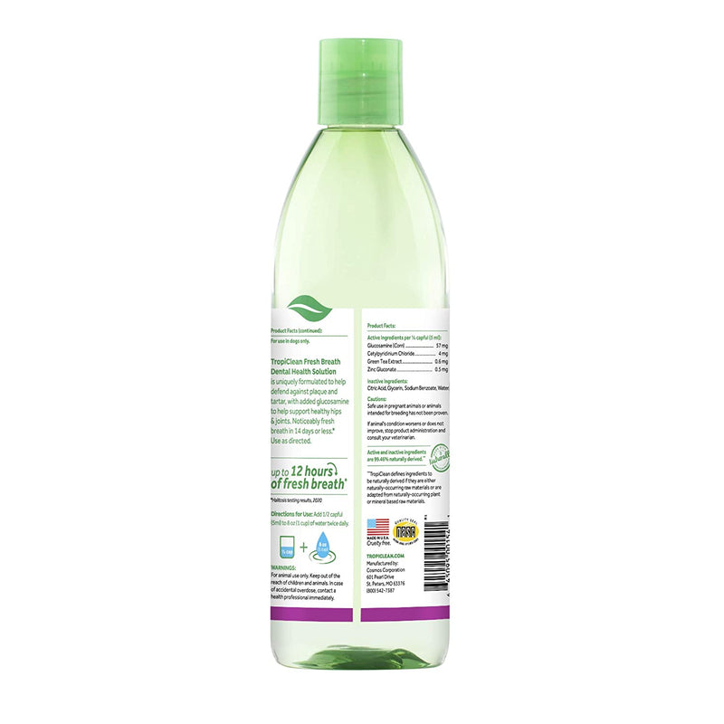 Tropiclean - Fresh Breath Hip & Joint Water Additive, 473 ml