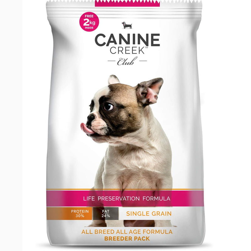 Canine Creek Club - All Breed & All Life Stages - 10kg (+2kg Extra Free Inside)