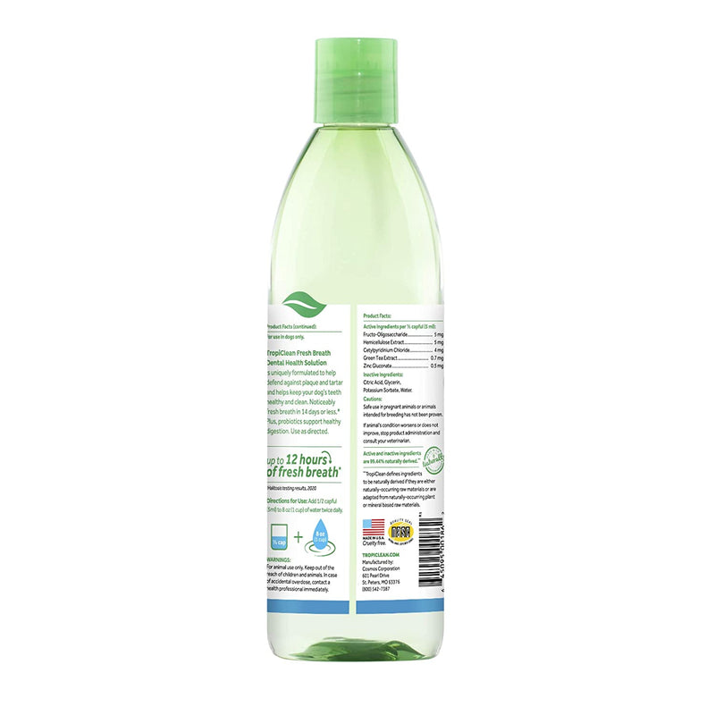 Tropiclean - Fresh Breath Digestive Support Water Additive, 473 ml